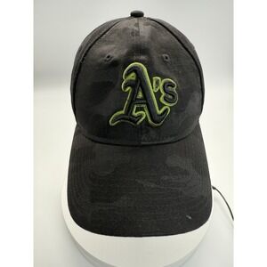 Authentic MLB New Era Oakland Athletics black camouflage Flex Hat